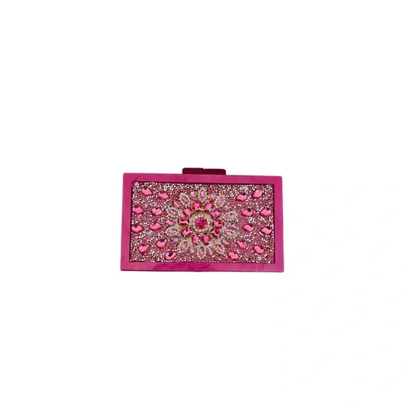 Pink Embellished Clutch - Picture 1 of 3